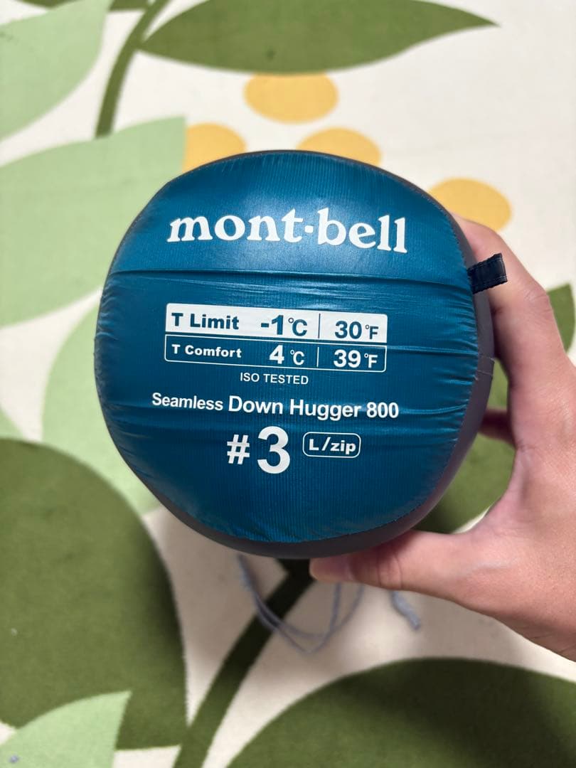 モンベル シームレスダウンハガー 800 #3 L/zip