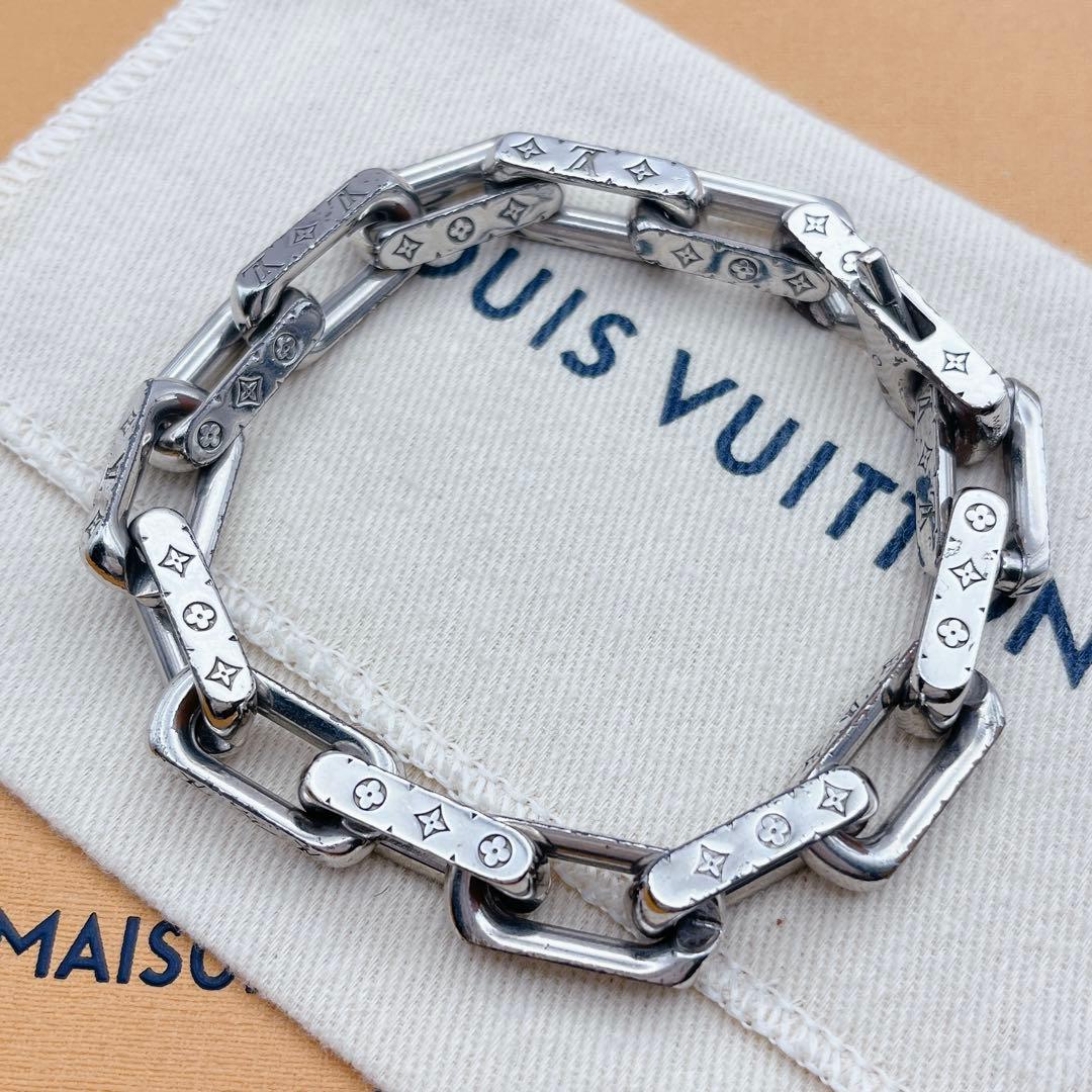 LOUIS VUITTON コリエ　チェーン　ブレスレット　モノグラム　シルバー