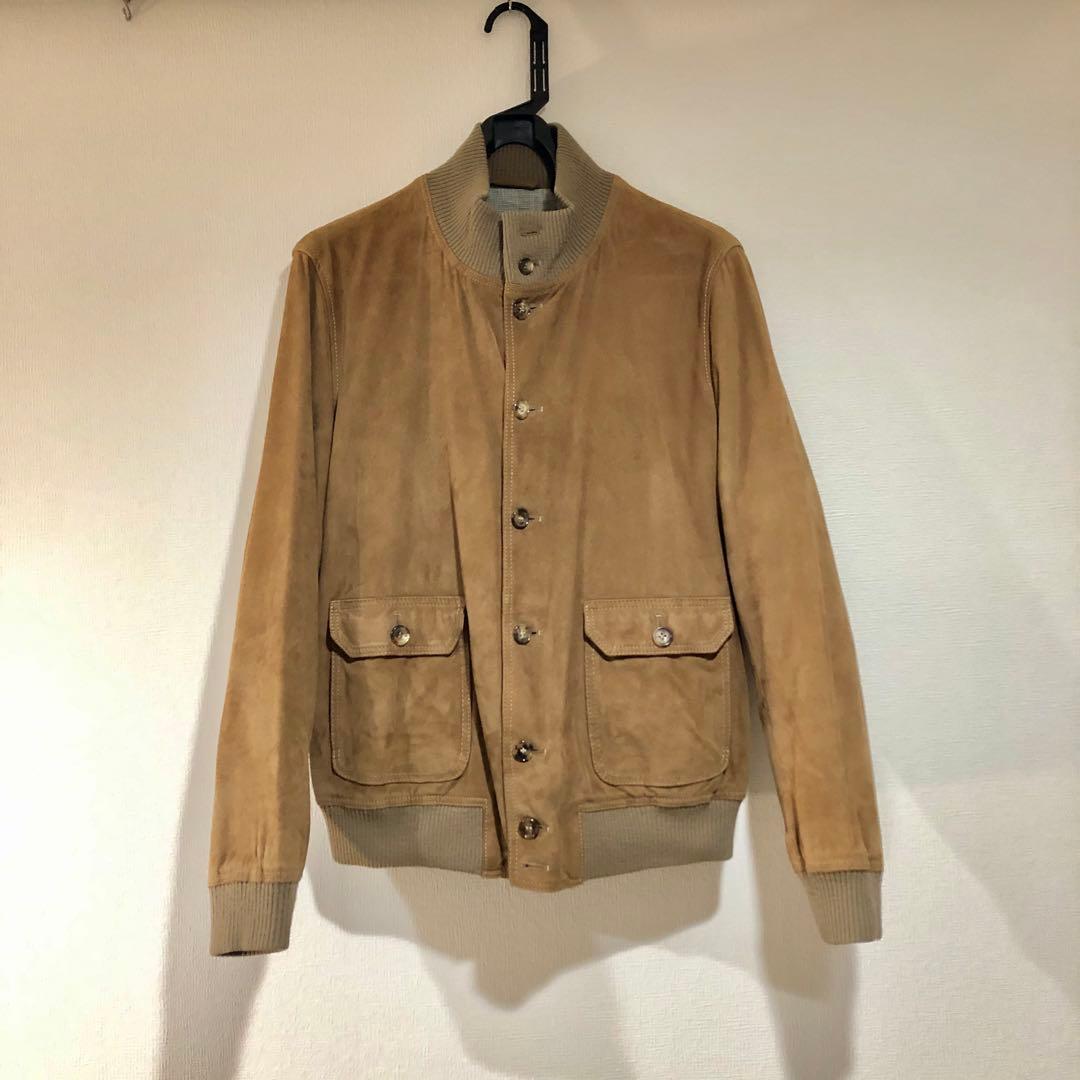 伊製 Salfra サルフラ ゴート やぎ革 スエードジャケット 50 XL相当