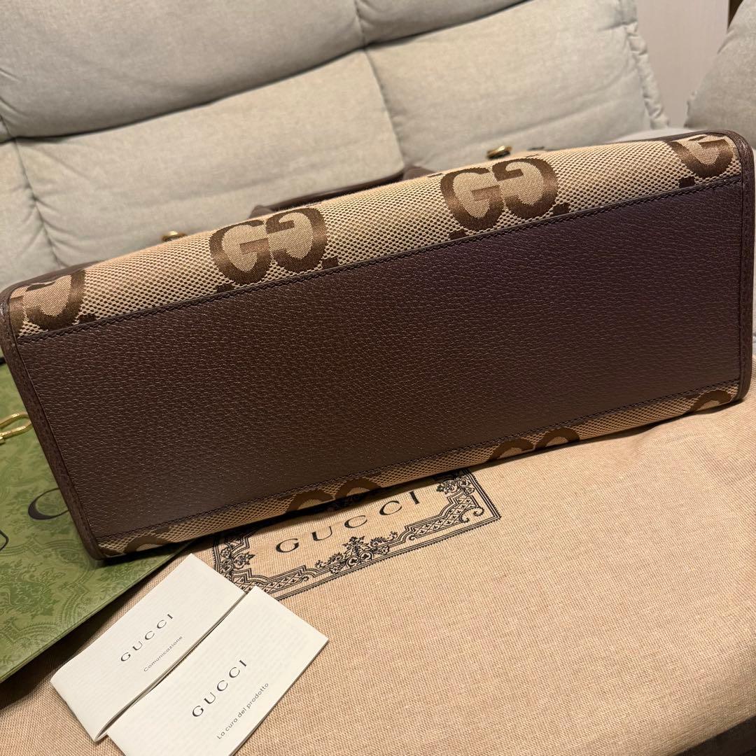 正規店 一回使用 GUCCI グッチ ジャンボGG トートバッグ