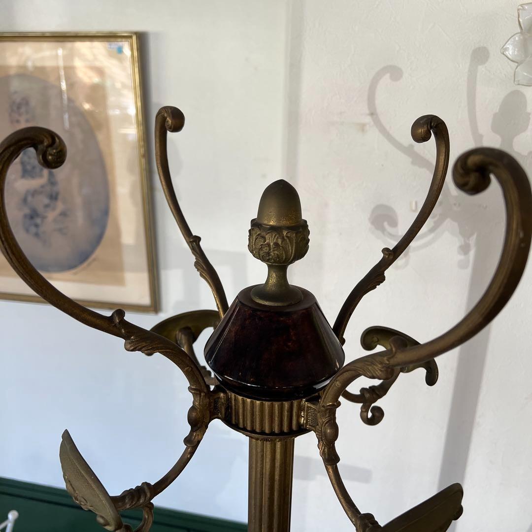 k065r119 アンティーク調コートハンガー/ポールハンガー 帽子掛け 回転