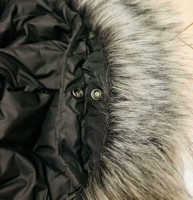 希少XL✨️ノースフェイス ファーダウンコート ロングダウンコート Aライン 黒