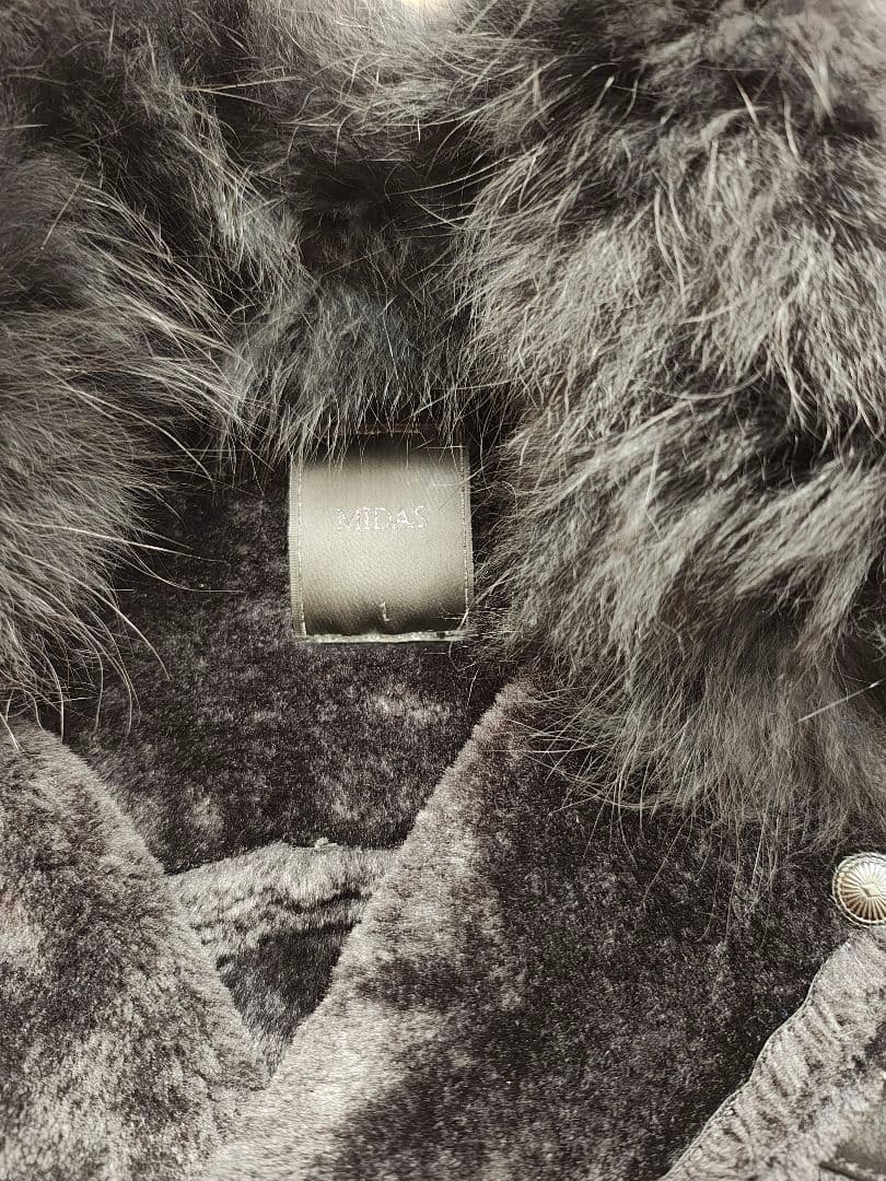 midas　アウター　ジャンパー　ファー　黒　ミダス