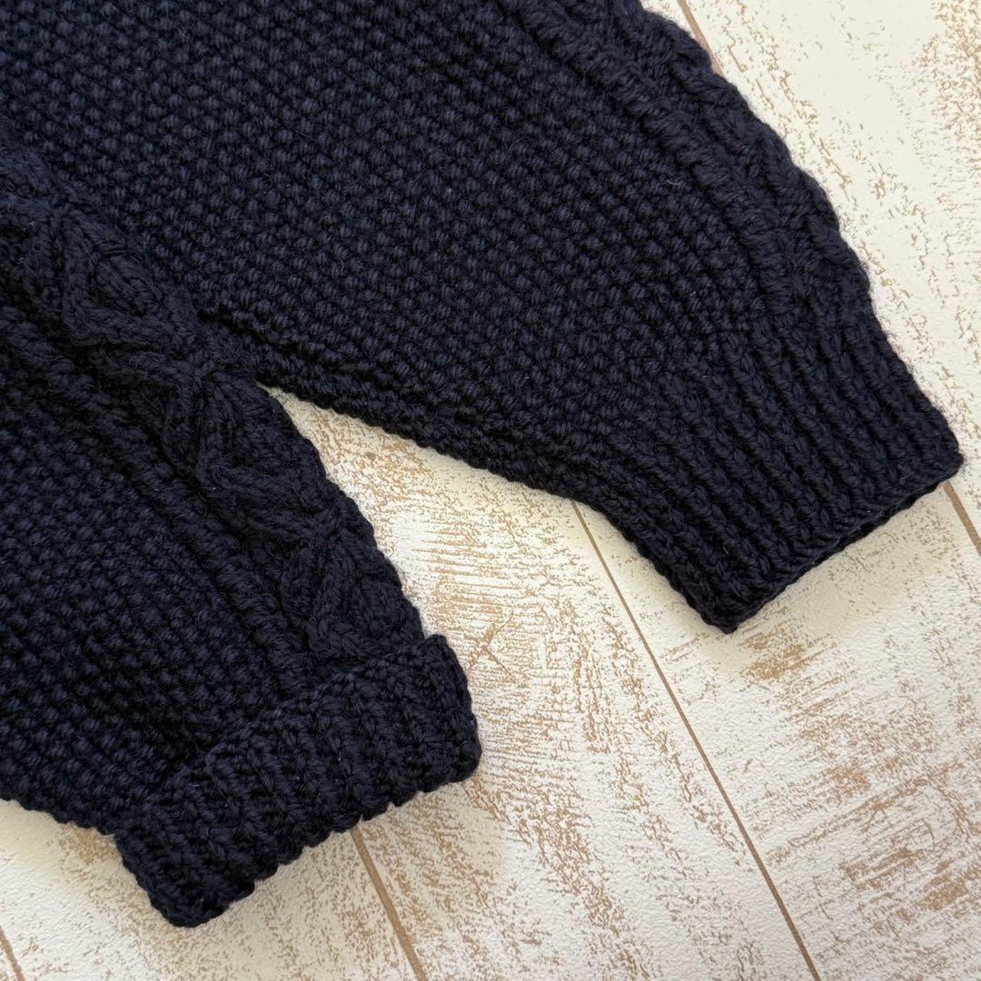 美品！英国製【インバーアラン】3A ローゲージ　ランバーカーディガン　別注