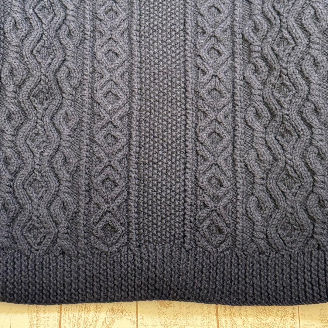 美品！英国製【インバーアラン】3A ローゲージ　ランバーカーディガン　別注