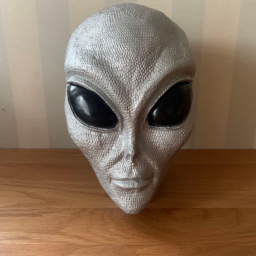 未使用 レトロ ビンテージ エイリアン ヘッド バンク 貯金箱 レッドワークス