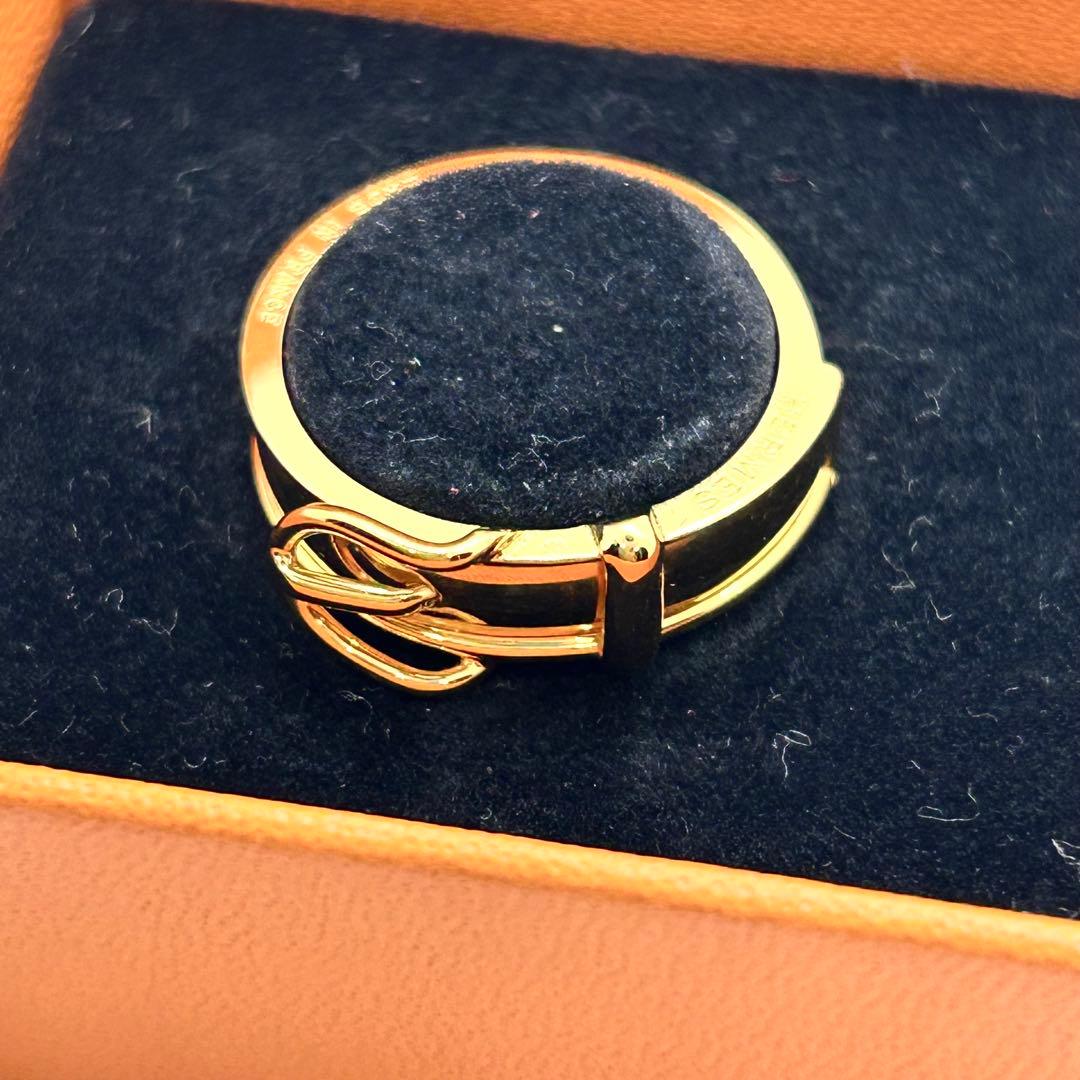 ✨美品✨HERMES エルメス スカーフリング ベルト型 ゴールド 箱付 正規品