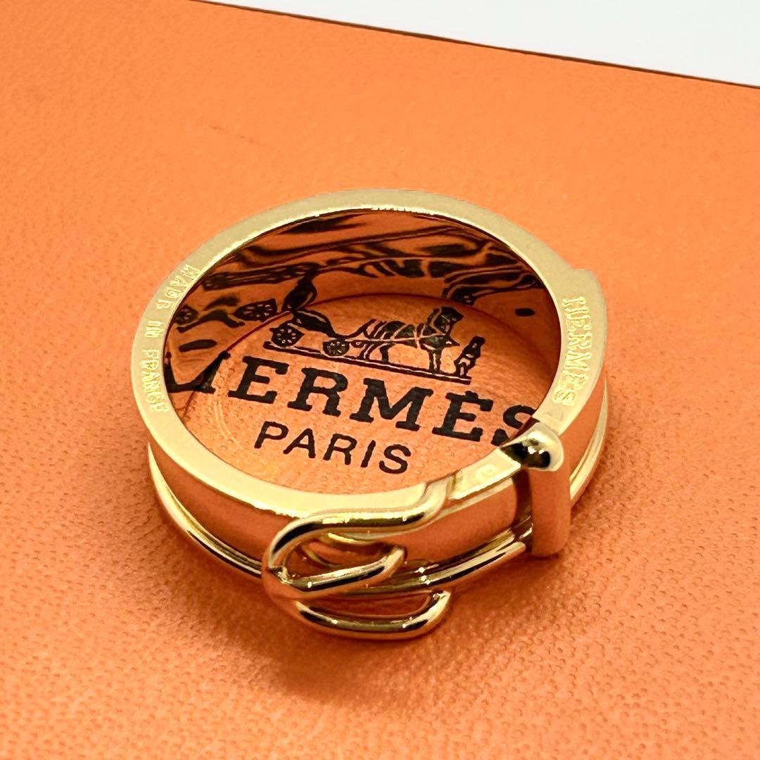 ✨美品✨HERMES エルメス スカーフリング ベルト型 ゴールド 箱付 正規品