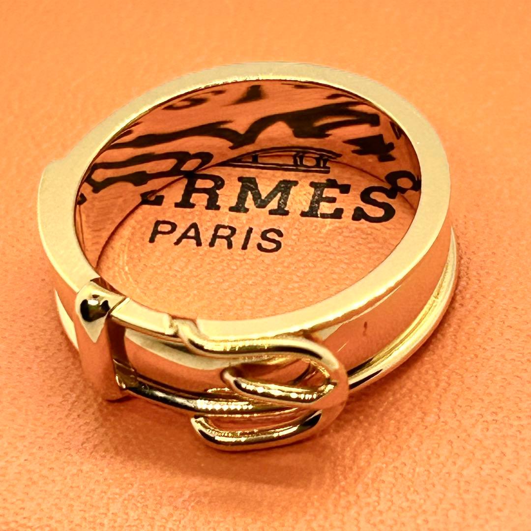 ✨美品✨HERMES エルメス スカーフリング ベルト型 ゴールド 箱付 正規品