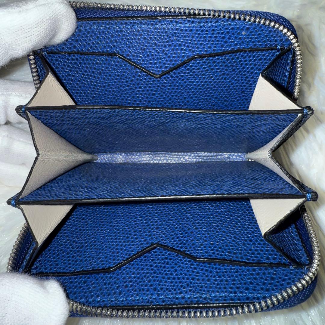 【美品】Valextra ヴァレクストラ ラウンドジップ ミニウォレット レザー