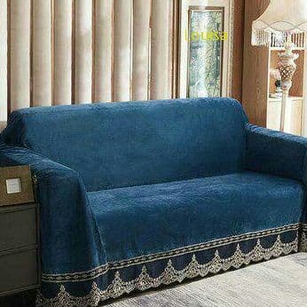 ベロア レースの縁取り多機能 マルチクロス カーペット マルチカバ3人掛67