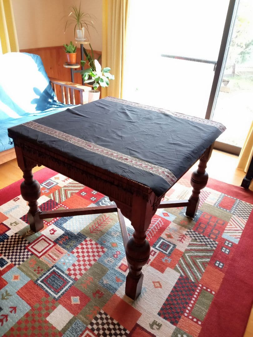 イギリスアンティーク伸長式　ドローリーフダイニングテーブル