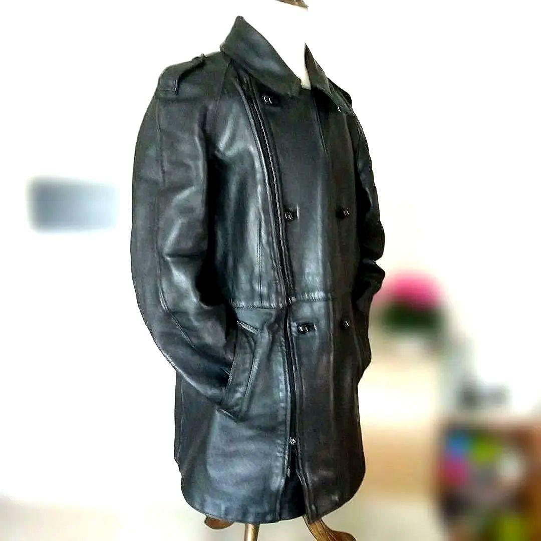 90s Vintage フランス軍 モーターサイクルジャケット レザージャケット