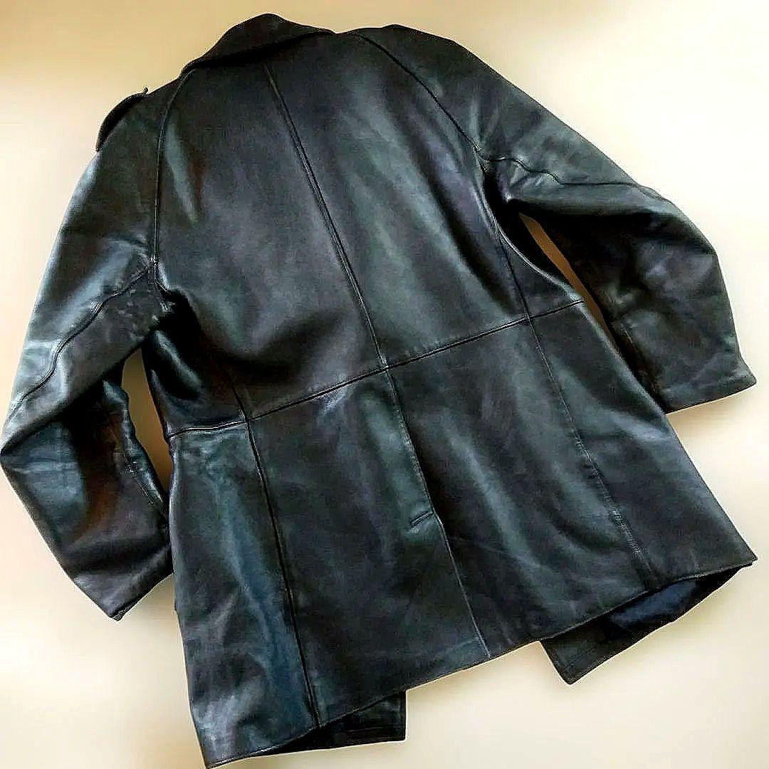 90s Vintage フランス軍 モーターサイクルジャケット レザージャケット