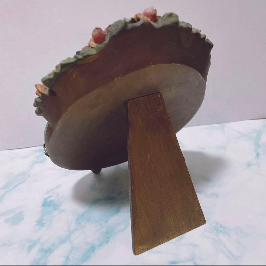 バーボラミラー お花 イギリス アンティーク レア品