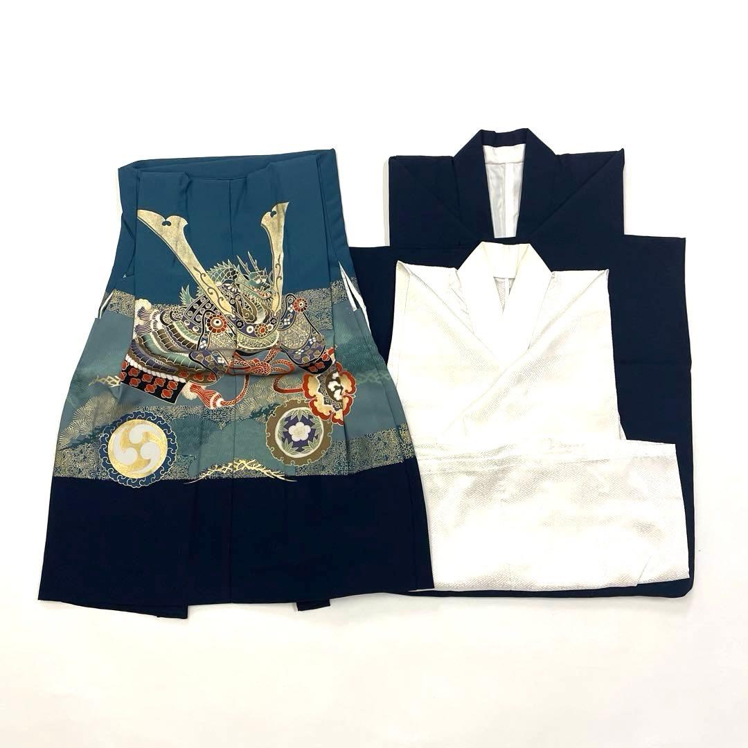 七五三 羽織セット 男の子 羽織 着物 長襦袢 半衿付き 5歳 No.133