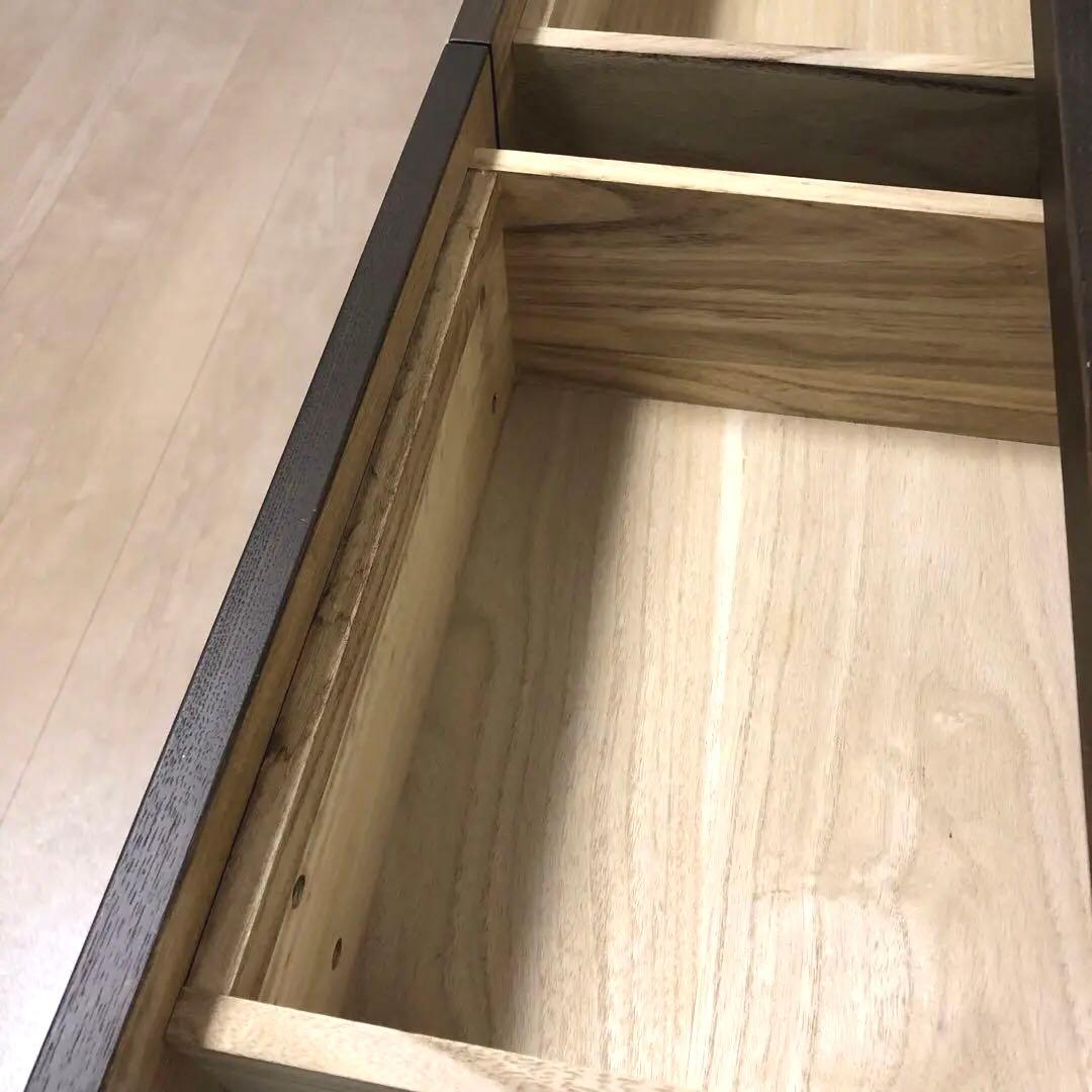 無印良品 チェスト 4段 タモ材 脚付き ブラウン 収納 廃盤品