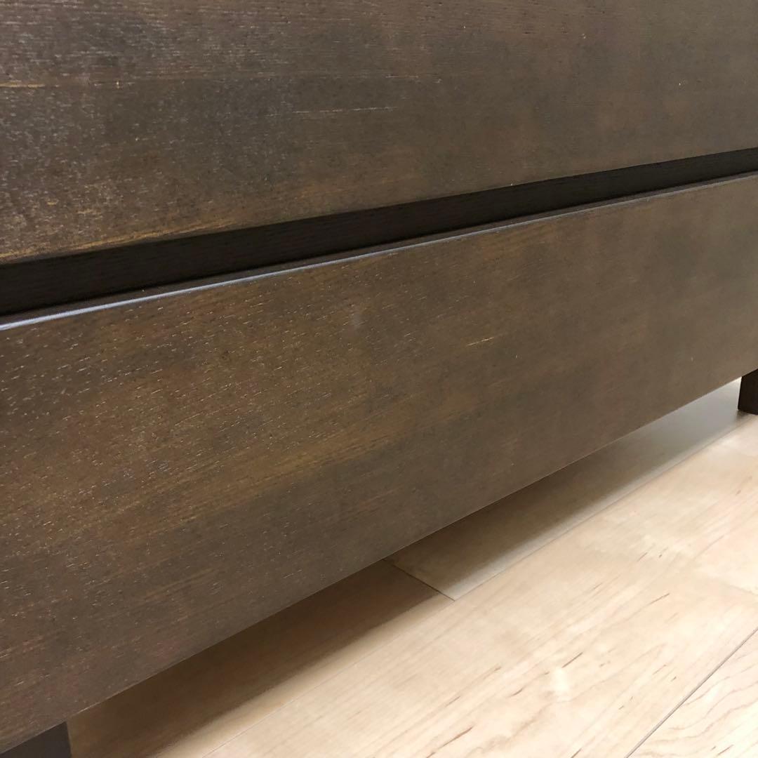 無印良品 チェスト 4段 タモ材 脚付き ブラウン 収納 廃盤品