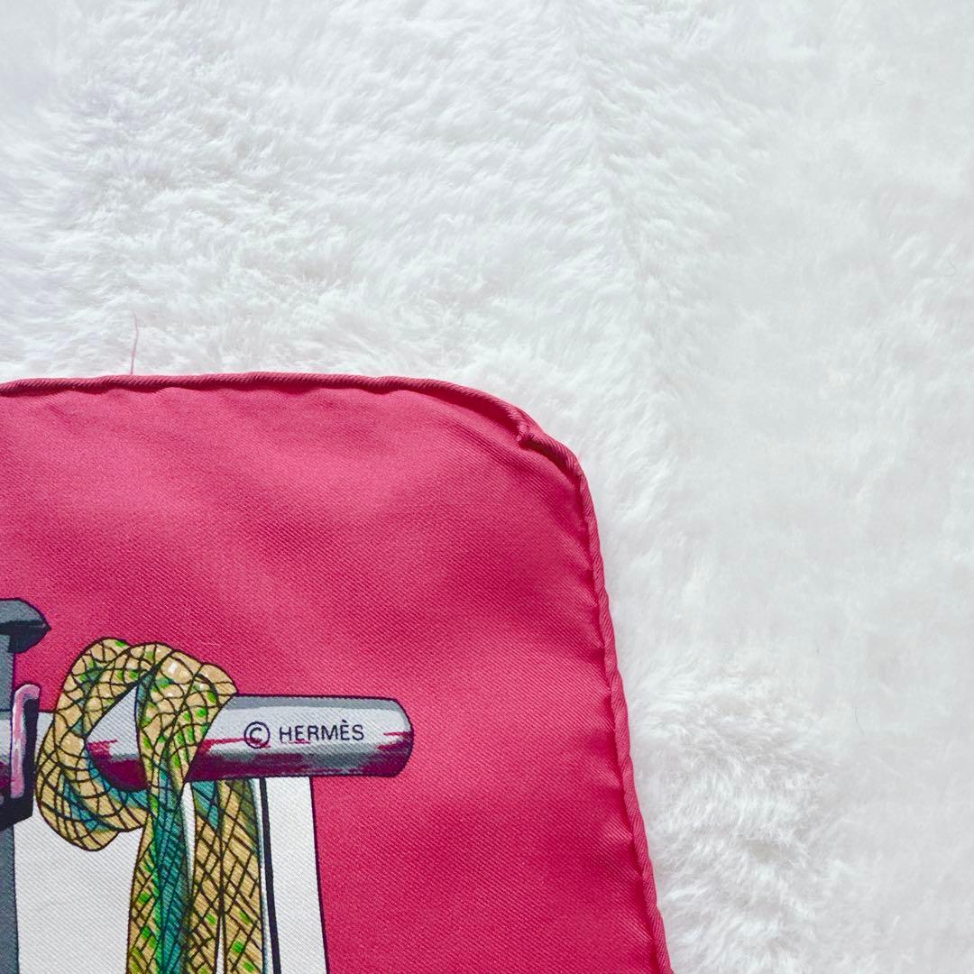 HERMÈS-PARIS エルメス　タッセルデザインスカーフ　結び方カード付き