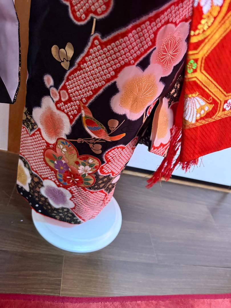 七五三 7歳 ほぼフルセット　黒地