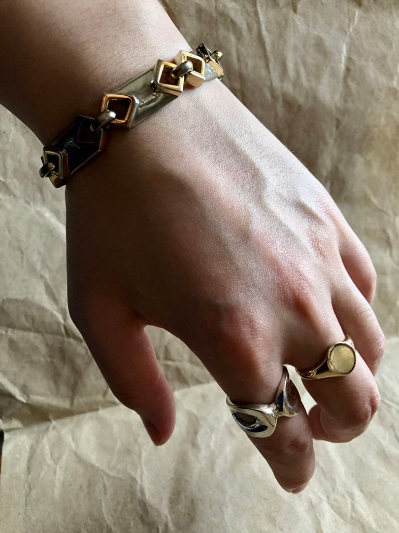 希少品 vintage 英国製 9K シグネットリング 15号程