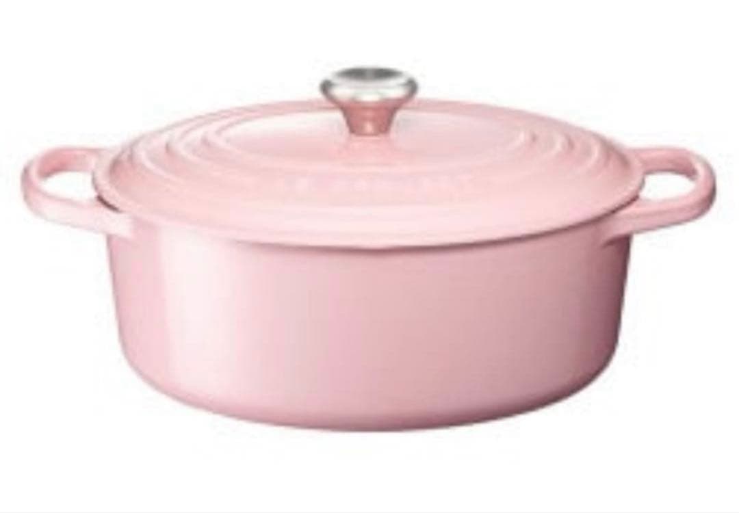 レア　新品未使用ル・クルーゼ　ココット　オーバル　25㎝　シフォン　ピンク