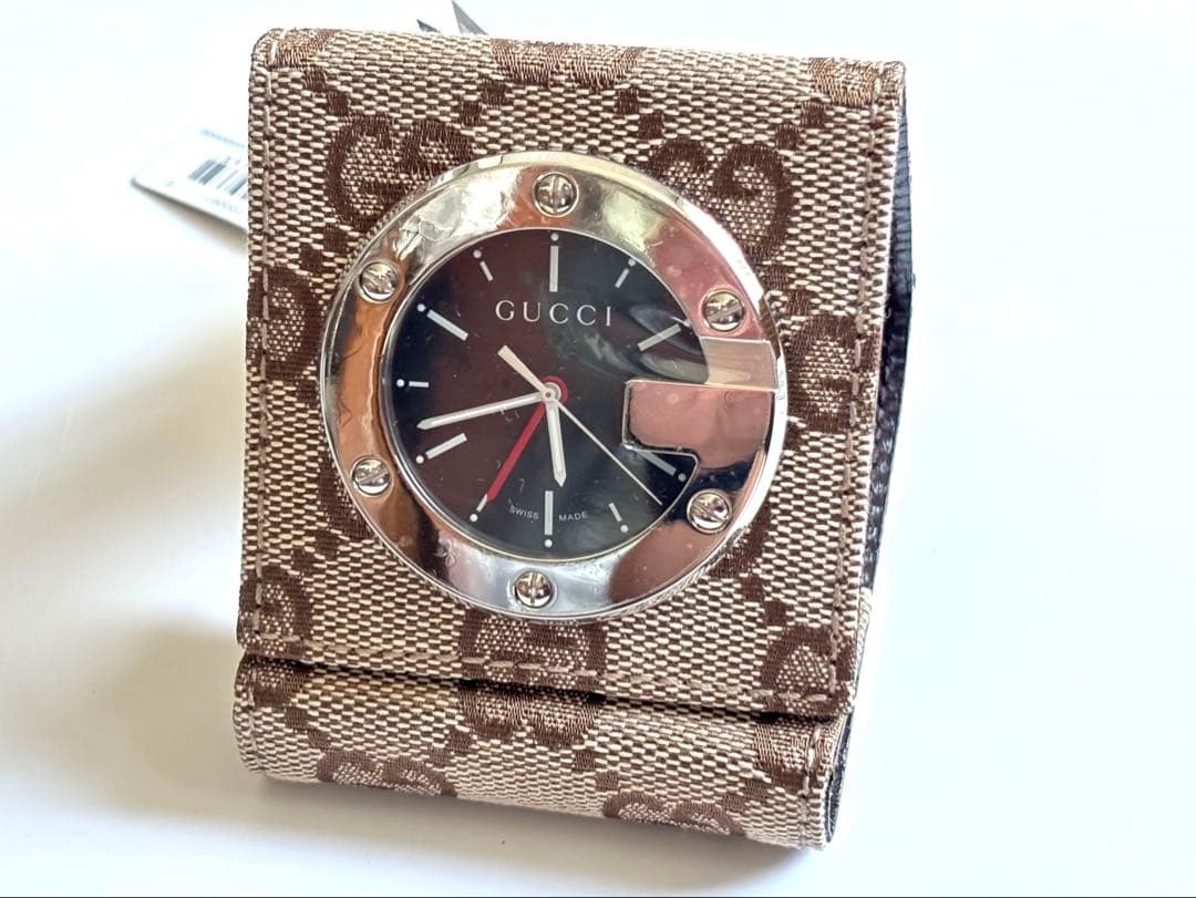 【未使用品】GUCCI グッチ トラベルクロック 置時計 200 電池切れ