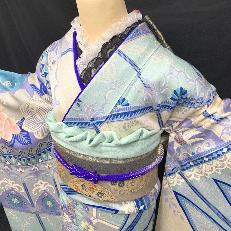 508z5,208y31,小物類,312u2〇振袖 城 アールデコ 銀駒刺繍