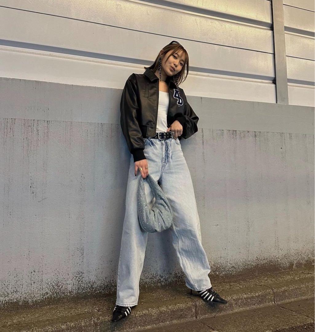 abeundmor 2way フェイクレザーブルゾン しゅなたん