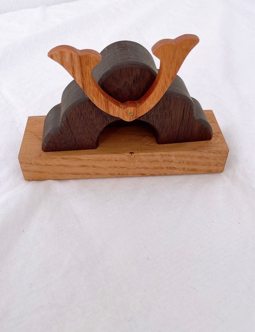 【値下げしました】木製鯉のぼり 木製兜　端午の節句 木製インテリア