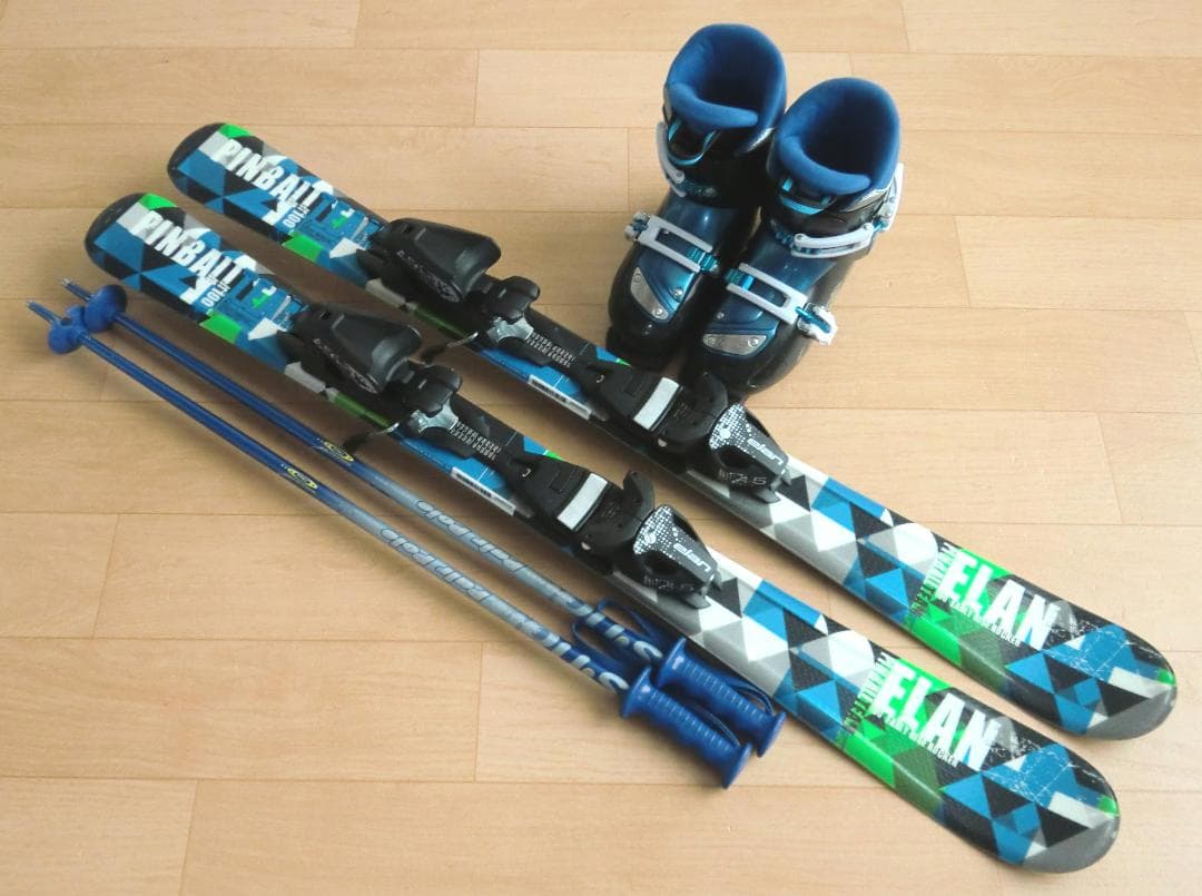 ■■送料無料■ELAN＋Hart■子供用スキー4点セット■100/20■WAX■