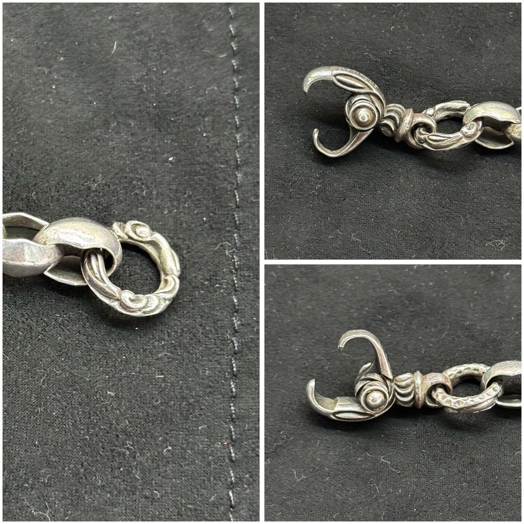 美品✨レオナードカムホート シルクリンク ロンワンズ ブレスレット シルバー