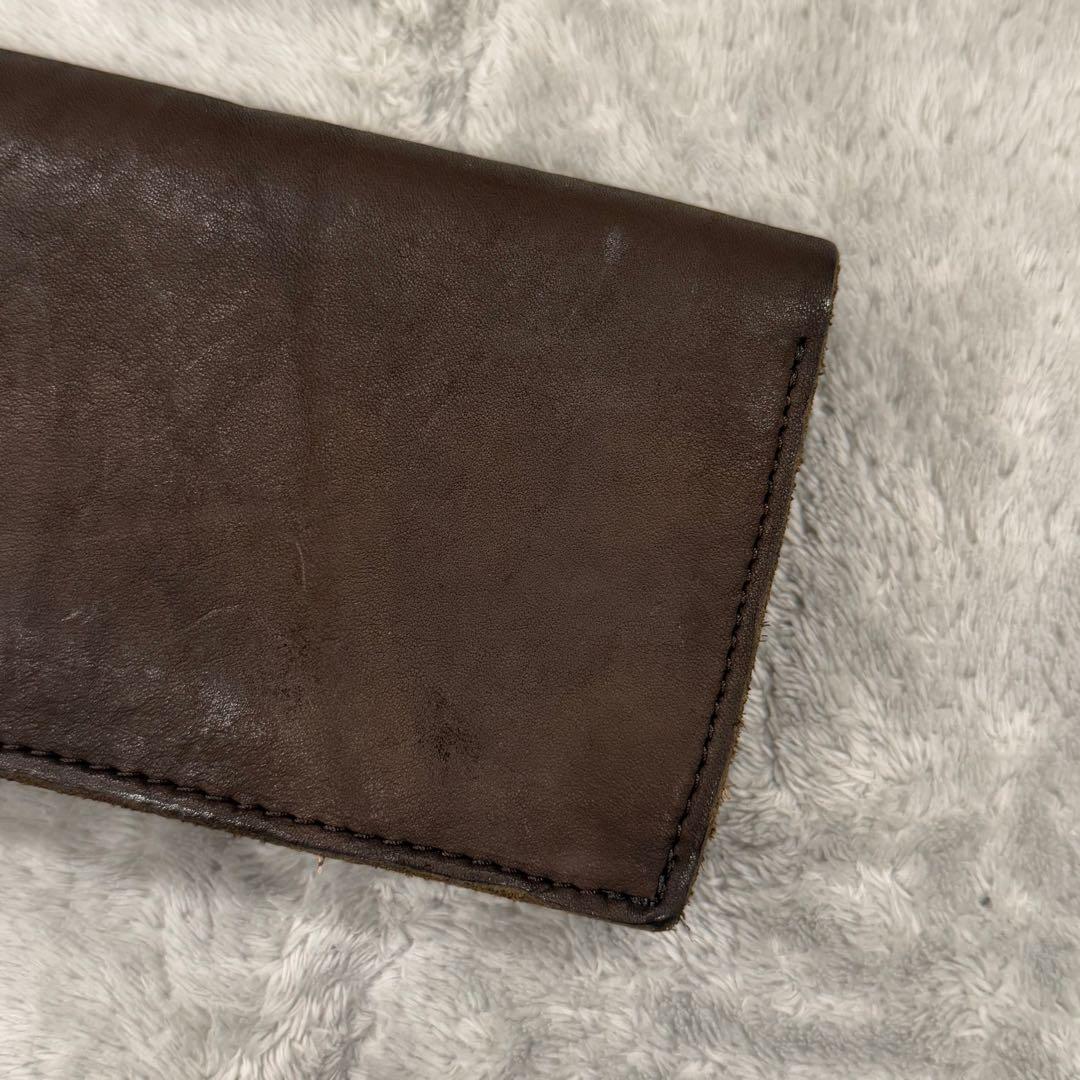 ⭐️未使用級⭐️　イサムカタヤマ　バックラッシュ　二つ折り財布　ブラウン　レザー