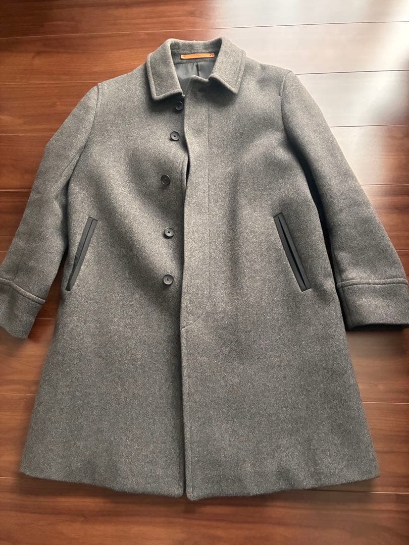 SCYE BASICS　 ウールカシミヤステンカラーコート グレー