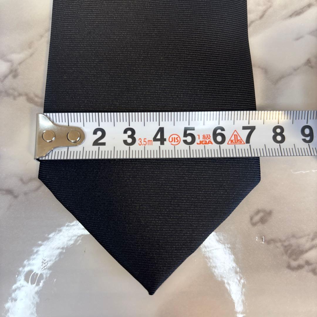 【極極美品✨】DIOR ネクタイ　ブラック　黒色　オブリーク柄　　シルバー　銀色