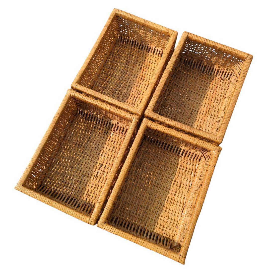 籐 ラタン チェスト4段 インテリア 昭和レトロ 箪笥