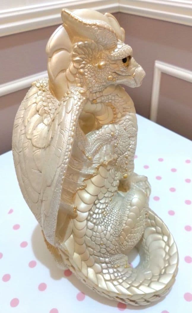 美品「Windstone Editions」ホワイトドラゴン☆オブジェ置物☆竜