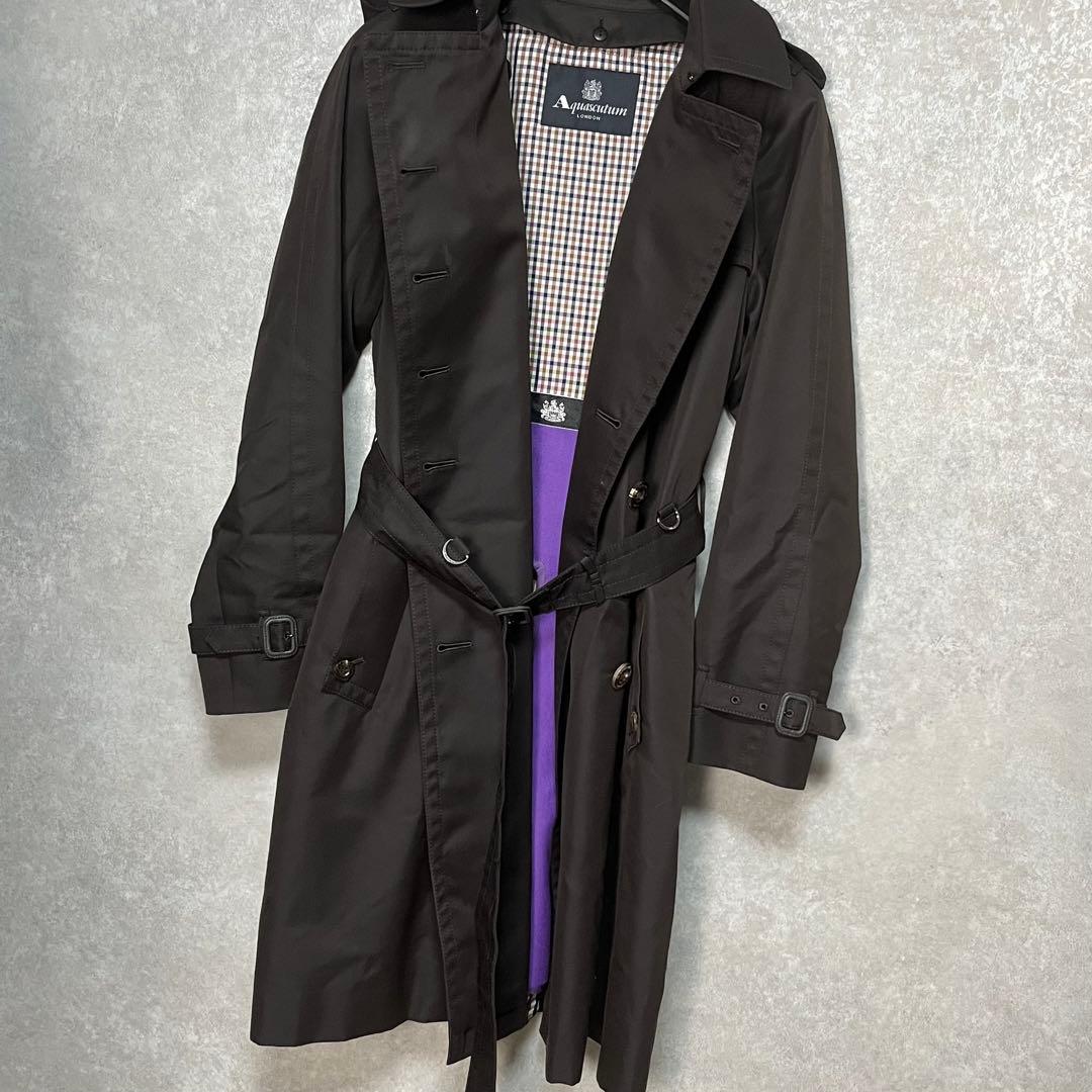 美品 アクアスキュータム 大草直子　ライナー付きトレンチコート