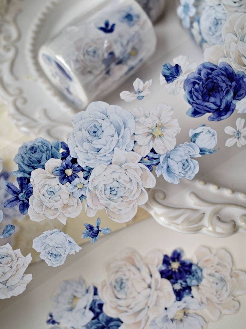 壹洱原创《霜屿花》海外マスキングテープ　マステ 【2163】