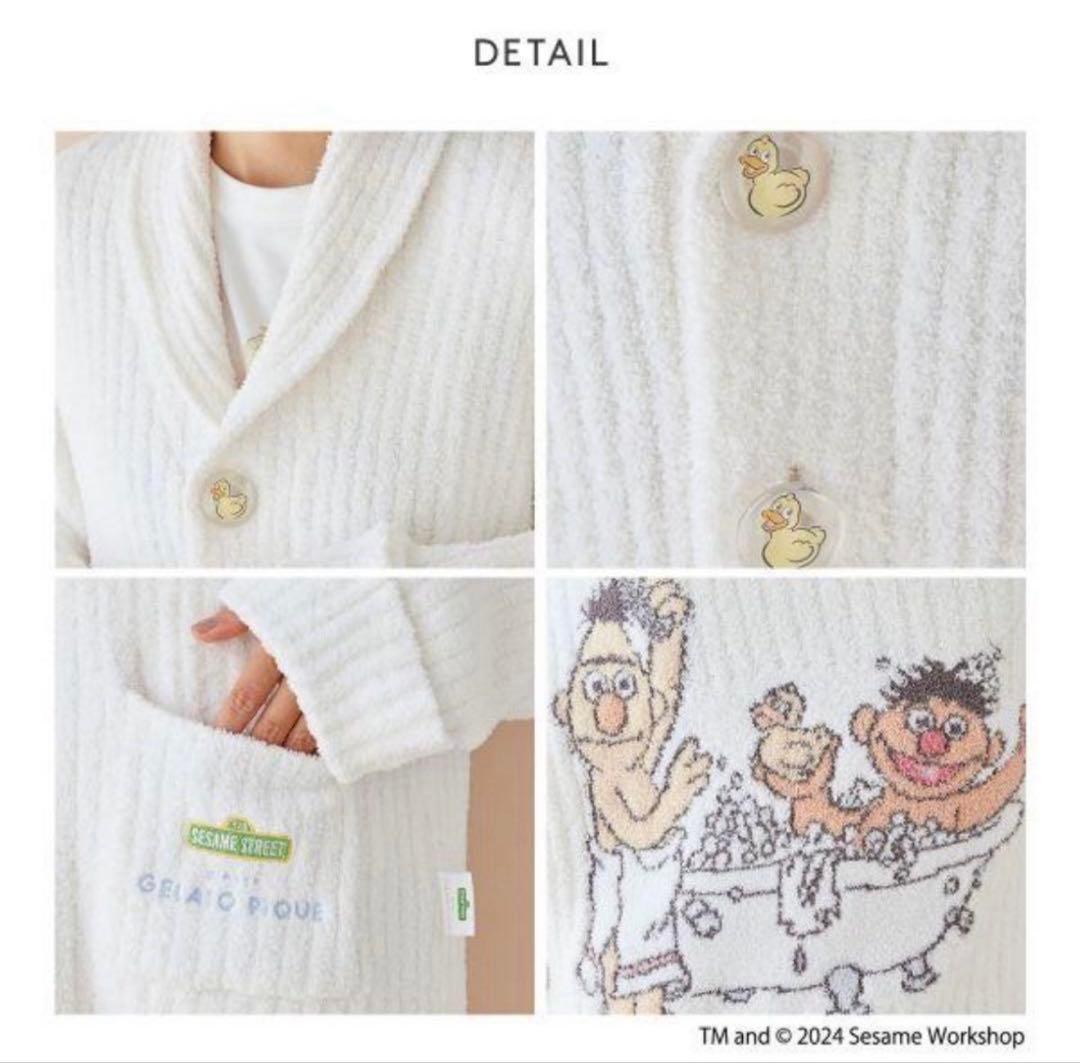 新品 ジェラートピケ セサミストリートカーディガンM〜L 訳あり