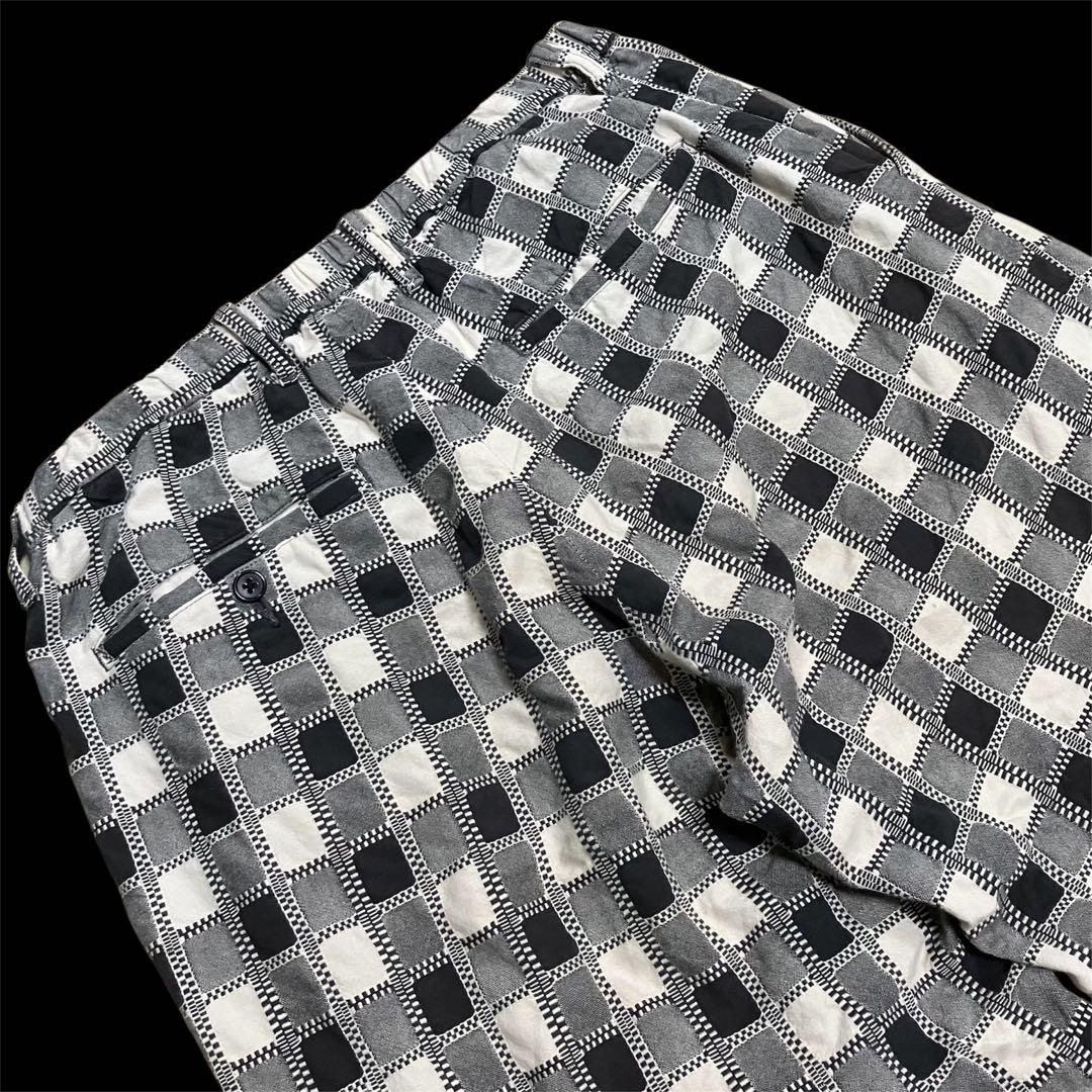 KUON×DAN別注 吉野格子パンツ チェックパンツ クオン ダン ハズム M