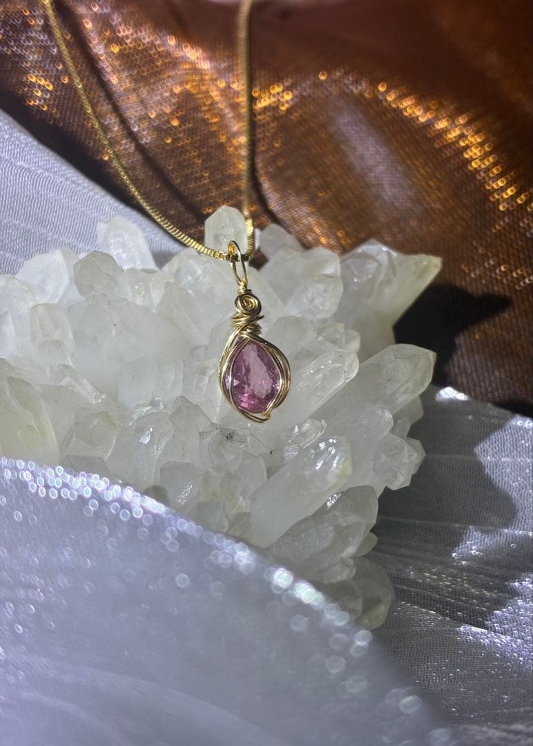 ブラジル産 ピンクトルマリン ネックレス