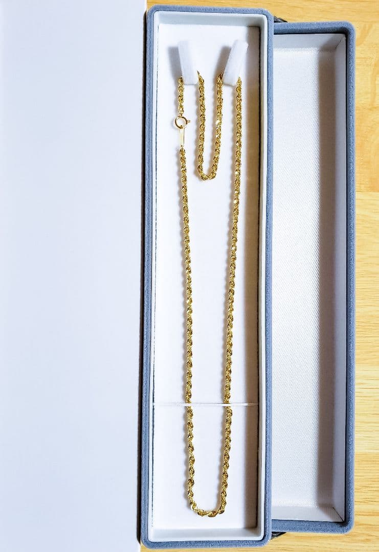 【18金 ロープチェーン50cm 4,2g❗】幅2,7mm新品未使用✨鑑別書付❕