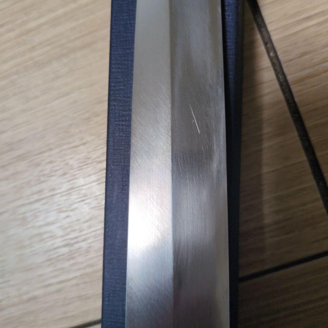堺菊守銀三柳刃包丁 ９寸朴八角