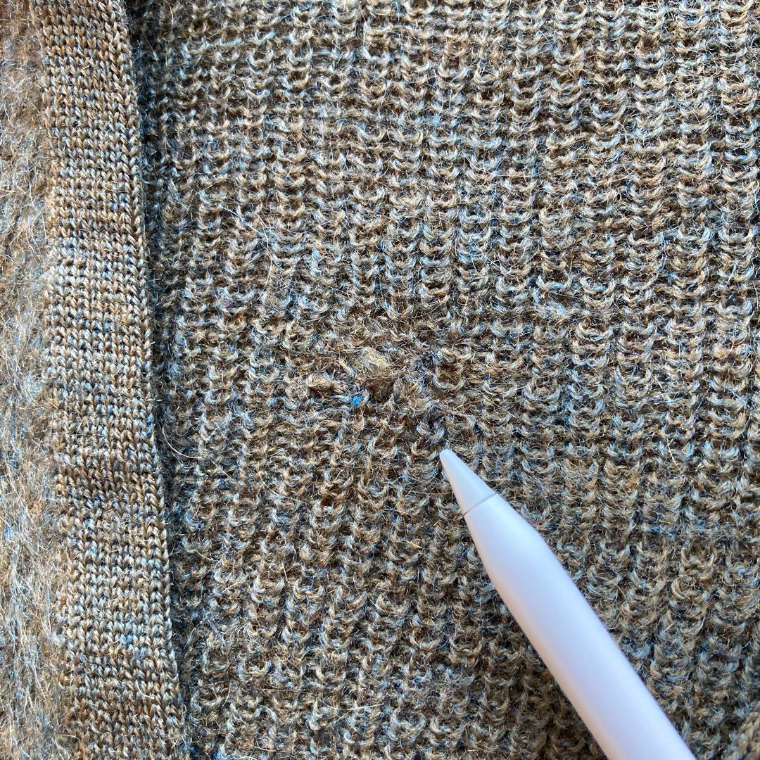 ビッグサイズ 60s モヘア カーディガン 毛足長 オリーブ campus XL