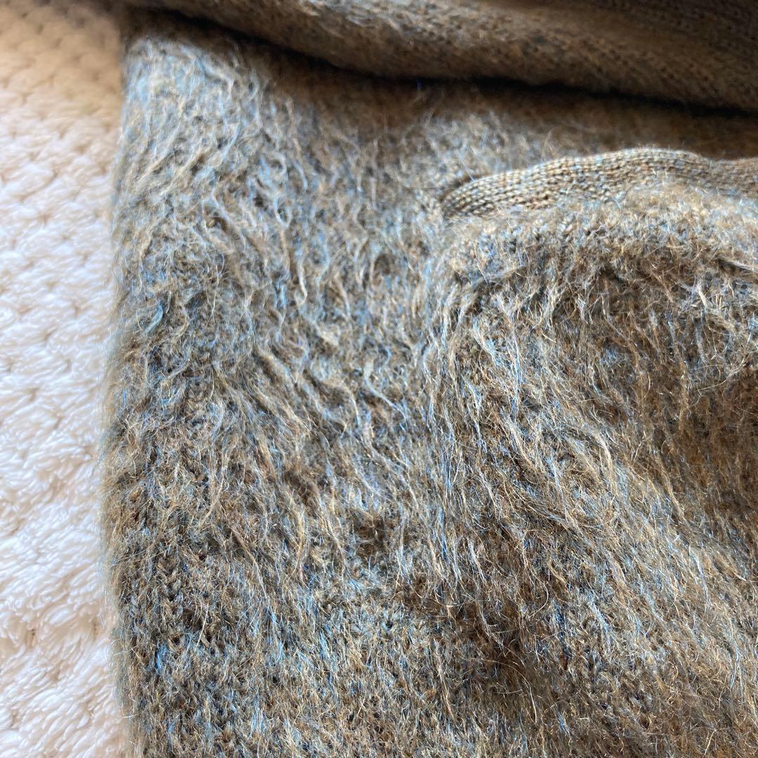 ビッグサイズ 60s モヘア カーディガン 毛足長 オリーブ campus XL