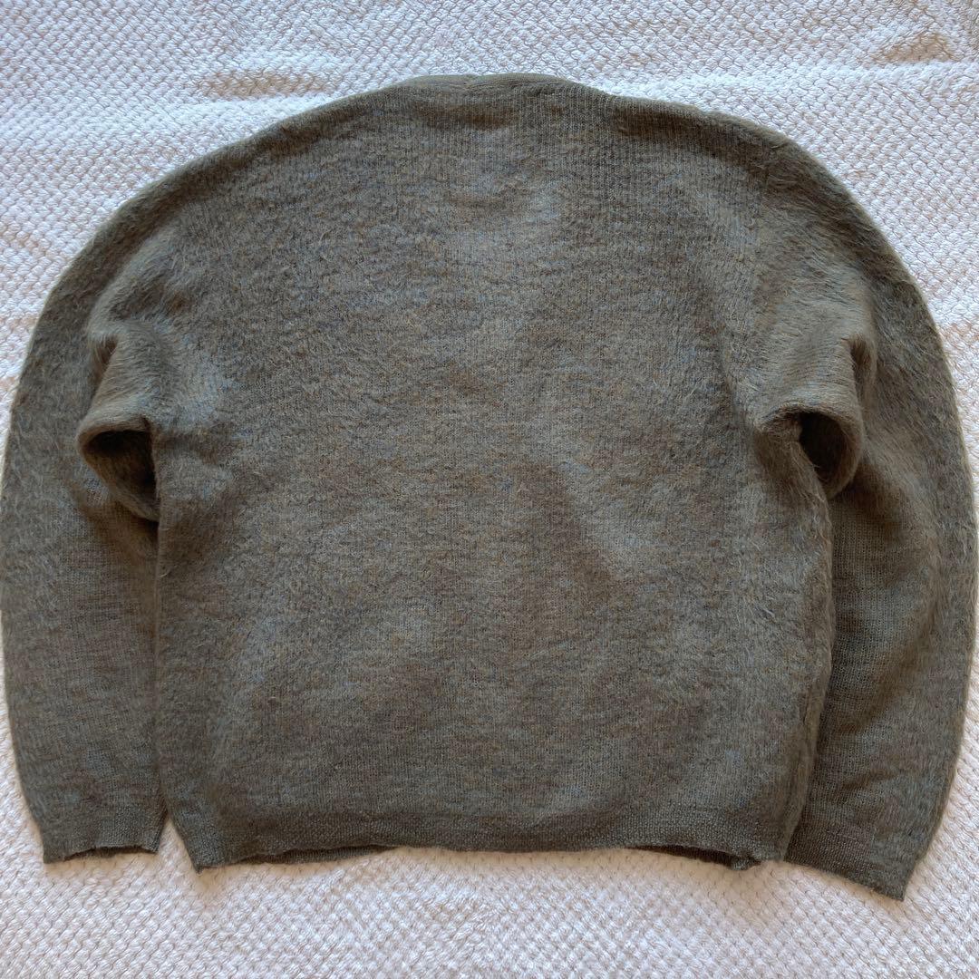 ビッグサイズ 60s モヘア カーディガン 毛足長 オリーブ campus XL