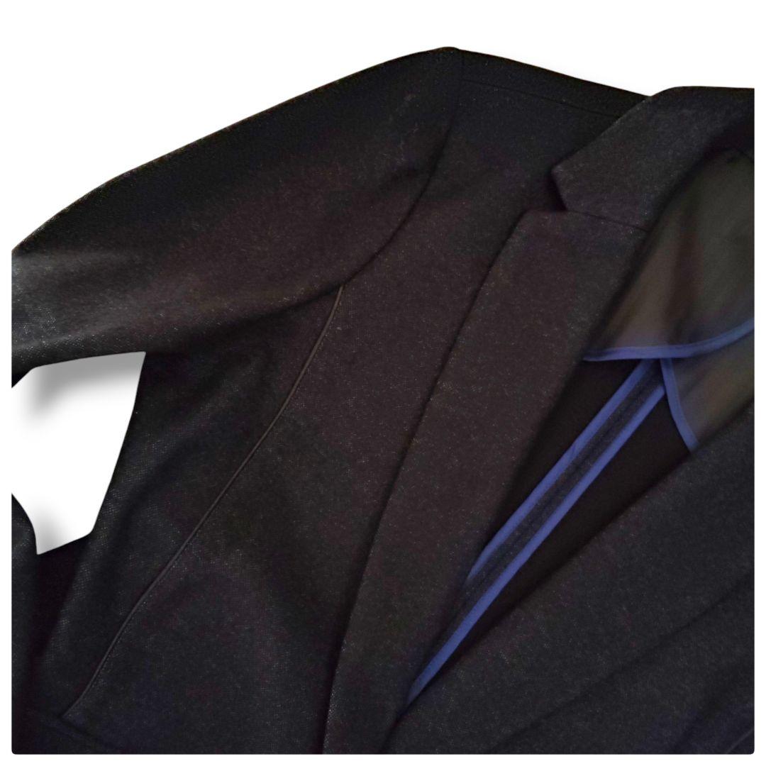 極美品♡ナラカミーチェ 黒系 暖かツィード風 ウール ストレッチパンツスーツ L