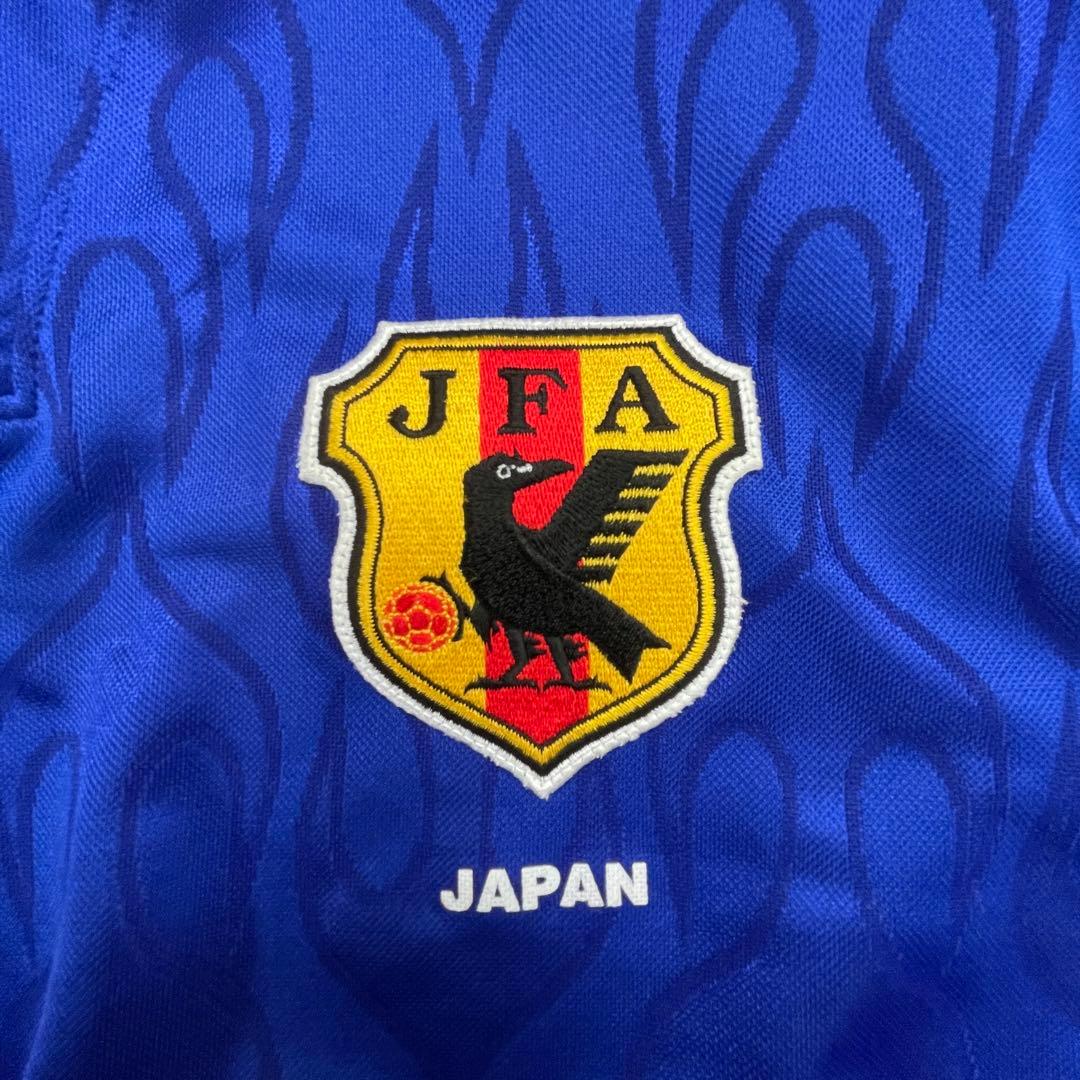 美品 98年 フランスW杯 日本代表 ユニフォーム asics ファイヤー 炎