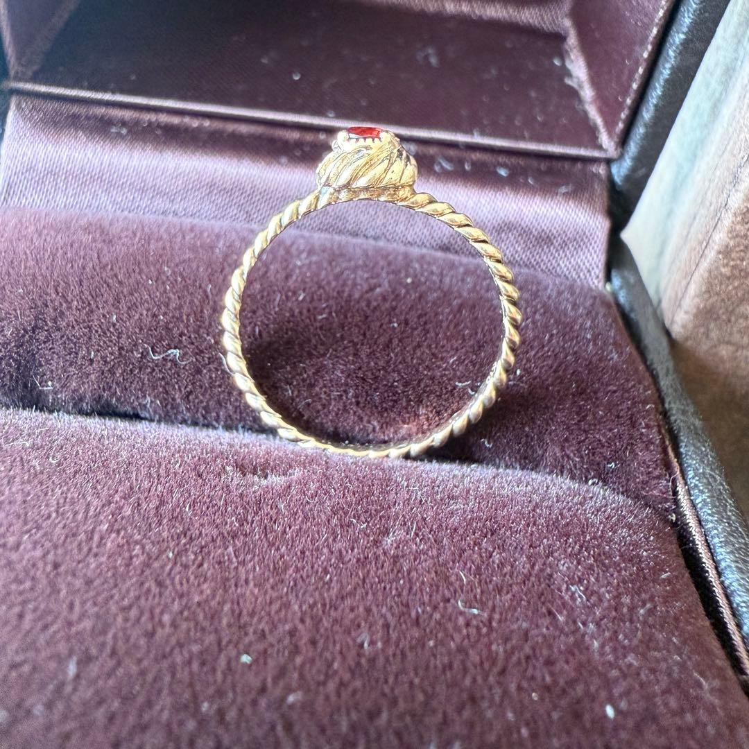 Q-Pot. ワンスクープ ラズベリーホイップリング　K10 ガーネット　9号